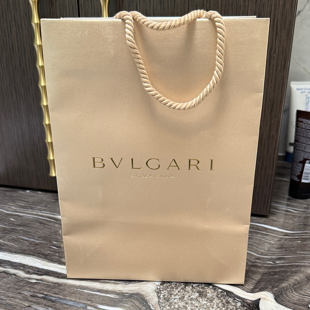 Bvlgari Gold Gift Bag NEW
